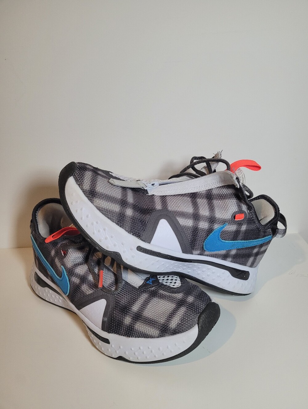Nike PG 4 IV Paul George Plaid Grey/White Light Smoke CD5079-002 Size US 7
